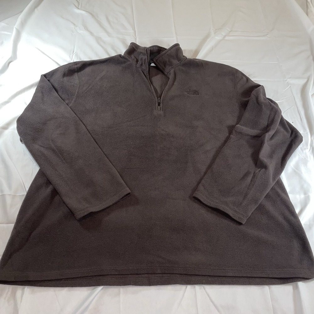 The North Face Mens XXL Brown TKA 100 Glacier Quarter Zip Fleece Pullover AJGW